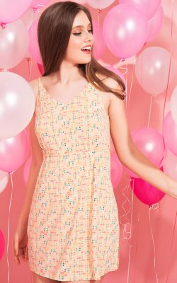 Đầm ngủ Yellow Polka